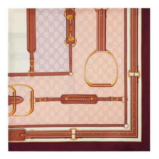  구찌 머플러/스카프 프린트 스카프 핑크 - GUCCI