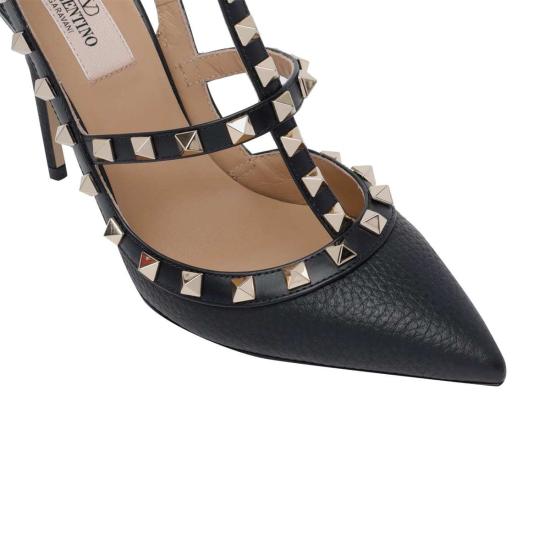  발렌티노 가라바니 힐/펌프스 락스터드 데콜레트 펌프 블랙 - VALENTINO GARAVANI