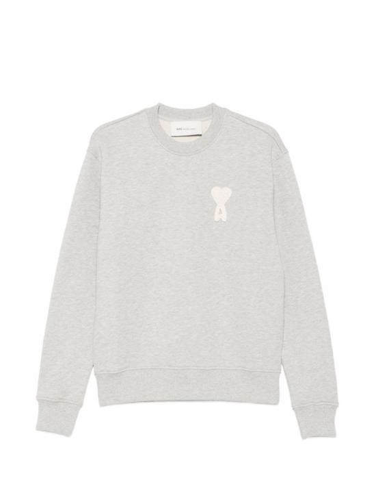  아미 스웨터 Ami Alexandre Mattiussi Ami De Coeur 코튼 스웨트셔츠 그레이