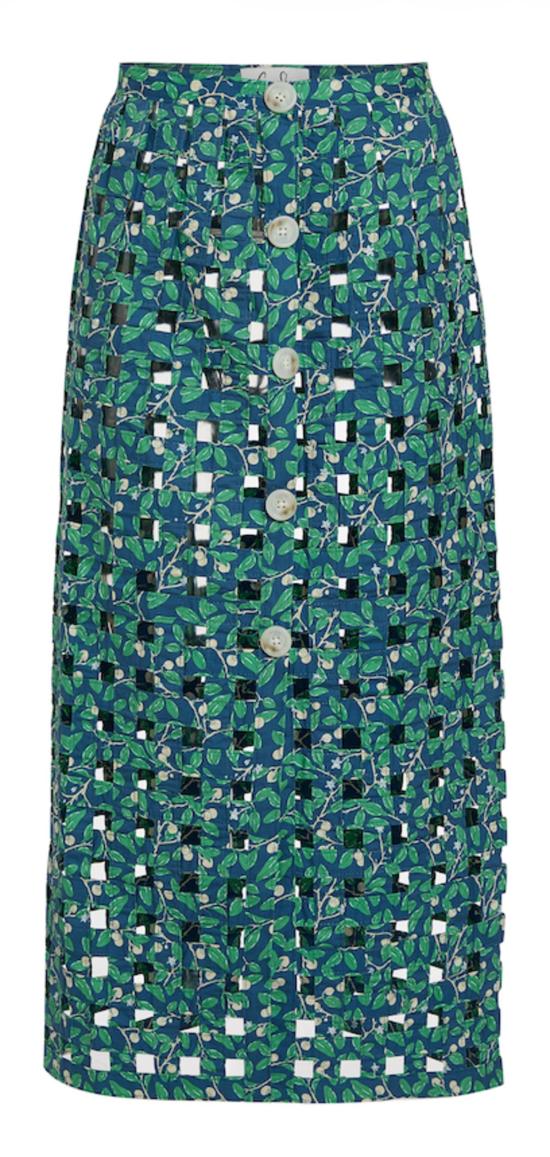  Coco Shop 롱 스커트 코코샵 바스켓  다크 블루 라임 - COCO SHOP