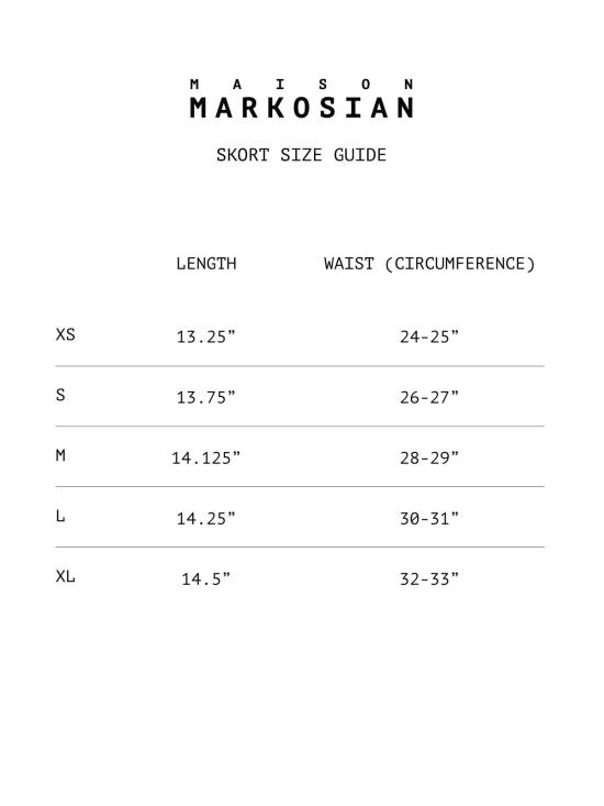  메종 마르코시안 숏 스커트 Maison Markosian Pollen Gradient Skort - MAISON MARKOSIAN