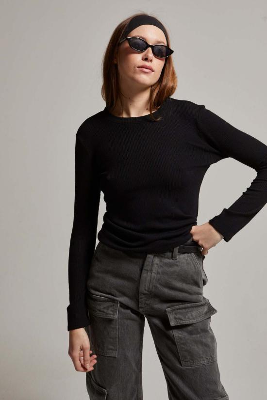  아셀 긴팔 티셔츠 애셔 한나 골지 - ASHER