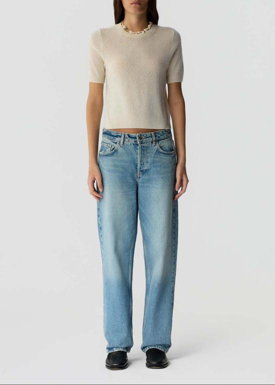  게스트 인 레지던스 반팔 티셔츠 나침반 스웨터 티셔츠 스웨터 화이트 - GUEST IN RESIDENCE