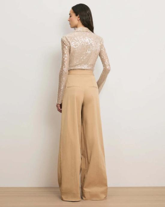  베로니카비어드 스트레이트 팬츠 베로니카 비어드 헤론 크로스오버 웨이스트밴드 팬츠 카키 - VERONICA BEARD