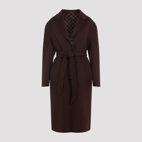  구찌 코트 GG 더블 브라운 핑크