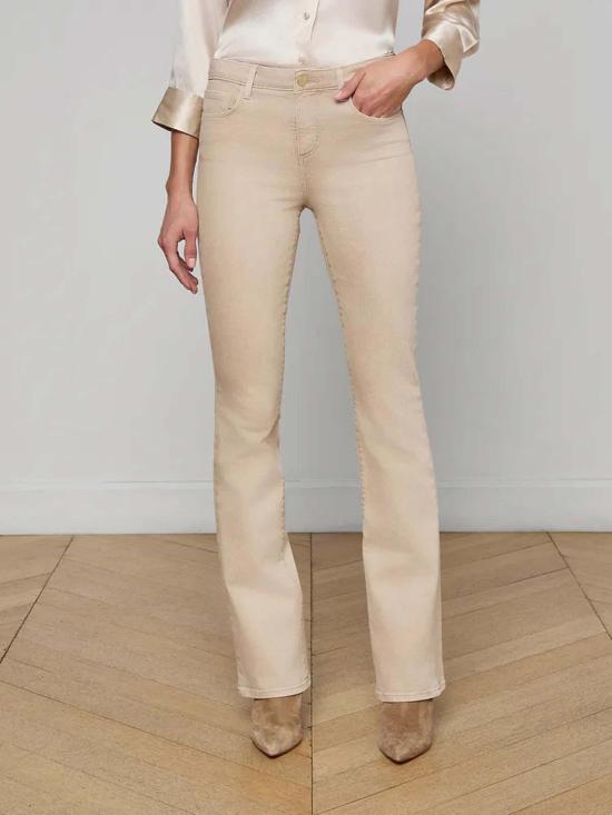  라장스 데님 팬츠 셀마 H/R 슬릭 베이비 부츠 진 비스킷 - L'AGENCE