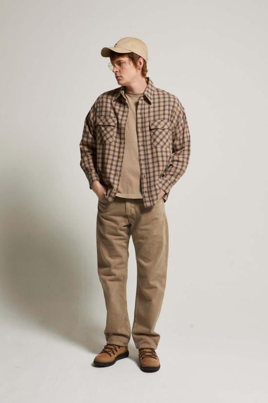  아셀 셔츠 애셔 로렌조 체크  크림/블랙