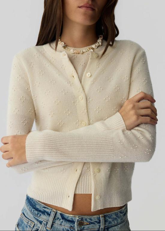  게스트 인 레지던스 가디건 컴퍼스 제인 카디건 화이트 - GUEST IN RESIDENCE