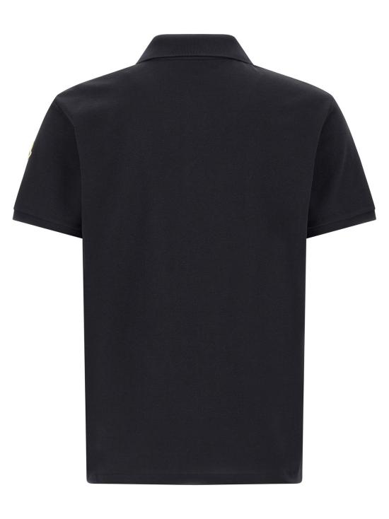  몽클레어 폴로 티셔츠 몽클레르 로고 폴로 셔츠 블루 - MONCLER