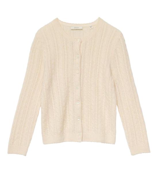  도엔 가디건 다나에 캐시미어 케이블  도그우드 - DOEN