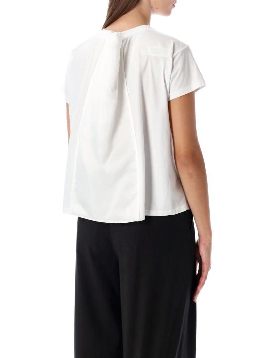  MM6 메종마르지엘라 반팔 티셔츠 Mm6 메종 마르지엘라 코튼 저지 티셔츠 화이트 - MM6 MAISON MARGIELA