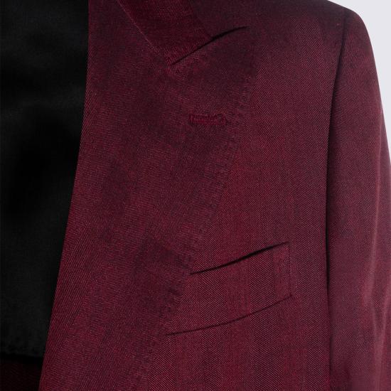  브루넬로 쿠치넬리 수트 자켓 Brunello Cucinelli 리넨 슈트 퍼플 - BRUNELLO CUCINELLI