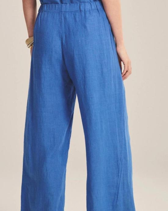  벨벳 팬츠 롤라 린넨  블루제이 - VELVET