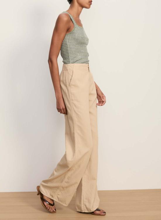  베로니카비어드 민소매 티셔츠 베로니카 비어드 산드라 니트 탱크탑 네이비/캑터스/오프 화이트 - VERONICA BEARD