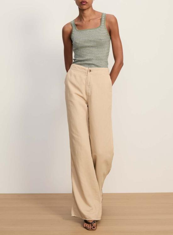  베로니카비어드 민소매 티셔츠 베로니카 비어드 산드라 니트 탱크탑 네이비/캑터스/오프 화이트