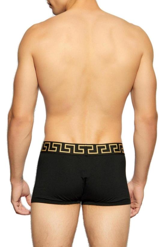  베르사체 언더웨어 그레카 보더 쓰리팩 복서 브리프 블랙 - VERSACE