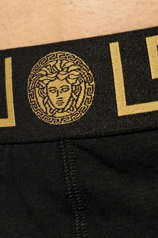  베르사체 언더웨어 그레카 보더 쓰리팩 복서 브리프 블랙 - VERSACE
