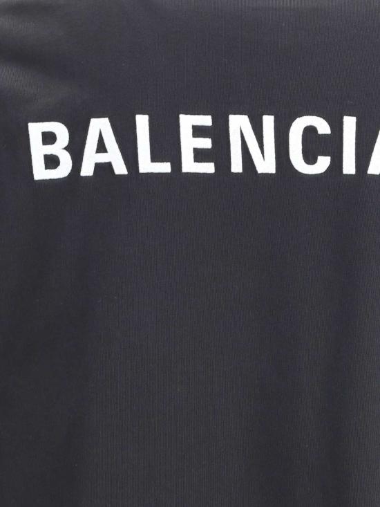  발렌시아가 반팔 티셔츠 앞면과 뒷면에 로고가 프린트된  티셔츠 - BALENCIAGA