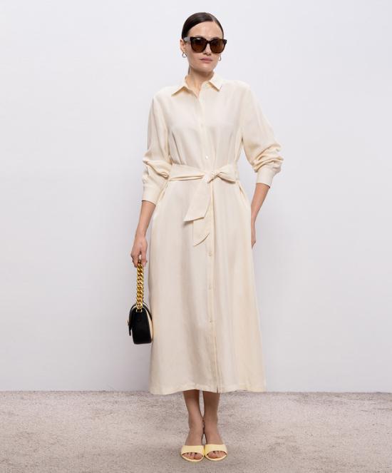 26SS 울리치 미디 원피스 CFWWDR2019FRUT3043 8743 White - WOOLRICH