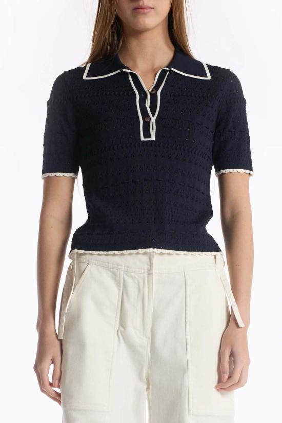  크리스티 린 스웨터 루시  네이비