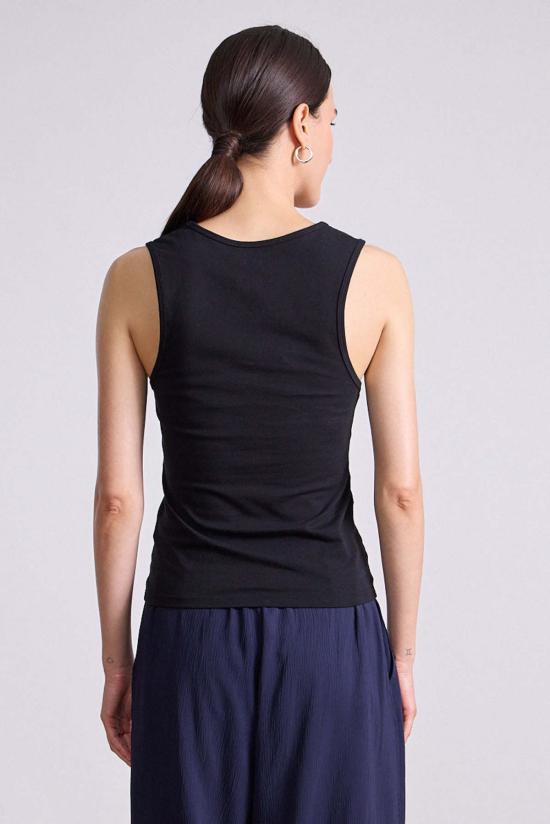  어피스 어파트 민소매 티셔츠 Apiece Apart Uri 로우컷 탱크탑 블랙 - APIECE APART