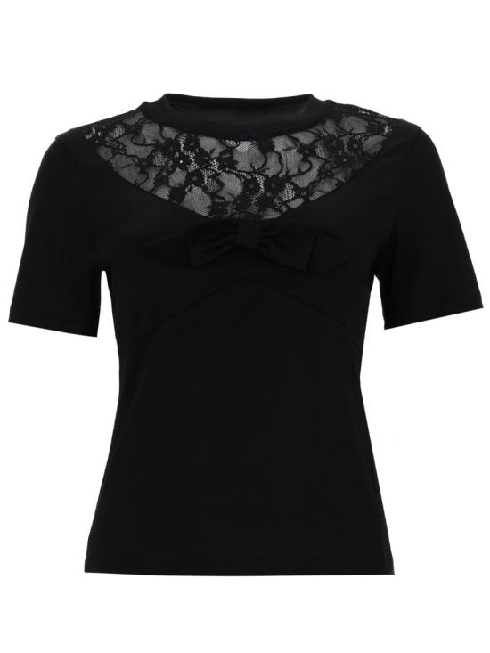 26SS 니나리찌 반팔 티셔츠 26PJTO027CO1115 U9000 BLACK