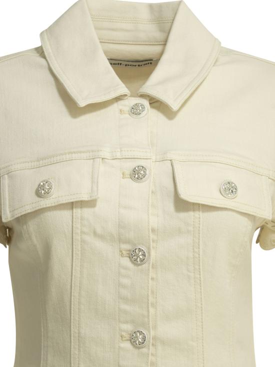 26SS 셀프 포트레이트 미디 원피스 SS26824SCCREAM WHITE - SELF PORTRAIT