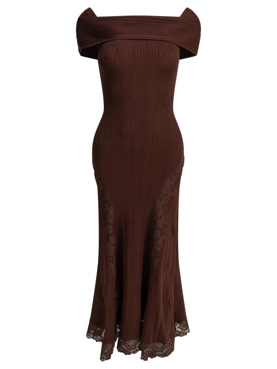 26SS 셀프 포트레이트 미디 원피스 SS26089MBUBURGUNDY BORDEAUX