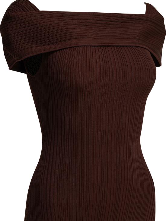 26SS 셀프 포트레이트 미디 원피스 SS26089MBUBURGUNDY BORDEAUX - SELF PORTRAIT