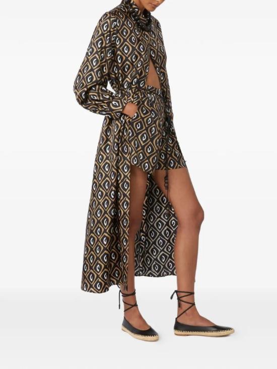 26SS 막스마라 미디 원피스 2611221122600 001 NEGRO IMPRIME RETUMBA - MAX MARA