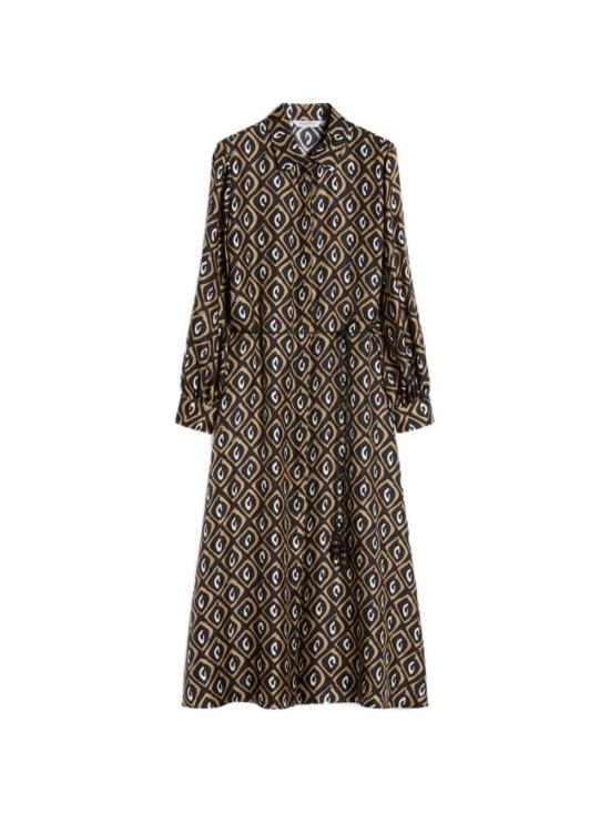 26SS 막스마라 미디 원피스 2611221122600 001 NEGRO IMPRIME RETUMBA