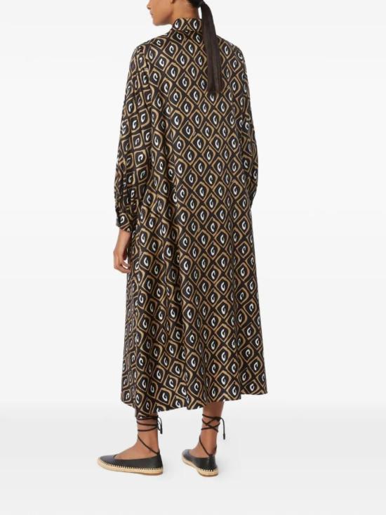 26SS 막스마라 미디 원피스 2611221122600 001 NEGRO IMPRIME RETUMBA - MAX MARA