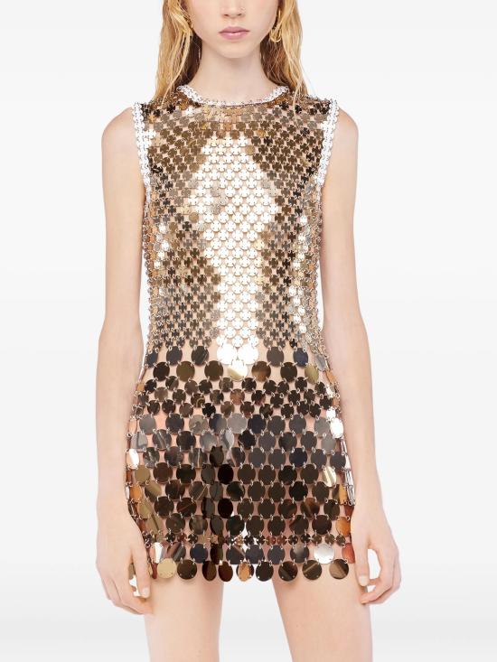 26SS 파코라반 미디 원피스 26PIRO214PS0129 P712 ANTIC GOLD - PACO RABANNE