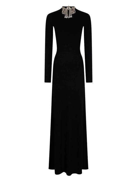 26SS 파코라반 미디 원피스 26PMRO246ML0334 P001 BLACK