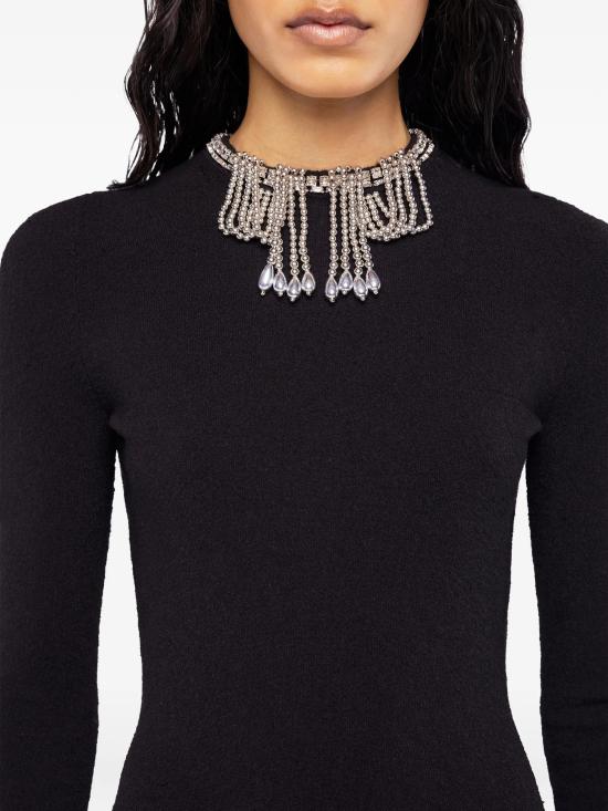 26SS 파코라반 미디 원피스 26PMRO246ML0334 P001 BLACK - PACO RABANNE