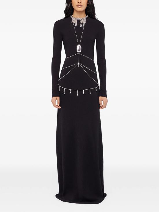 26SS 파코라반 미디 원피스 26PMRO246ML0334 P001 BLACK - PACO RABANNE