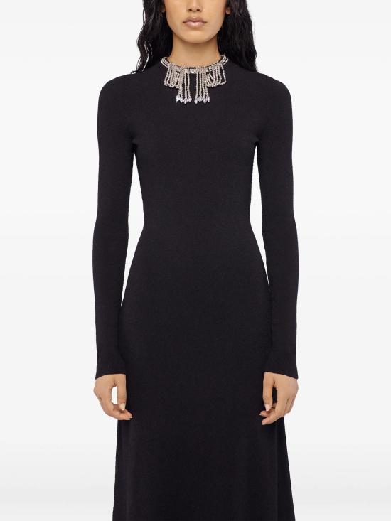 26SS 파코라반 미디 원피스 26PMRO246ML0334 P001 BLACK - PACO RABANNE