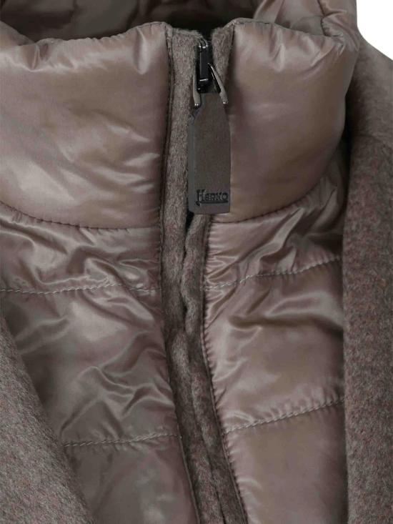 25FW 에르노 퓨어 캐시미어 & 리넨 벨벳 코트 CA000212U38126 2700 BEIGE - HERNO