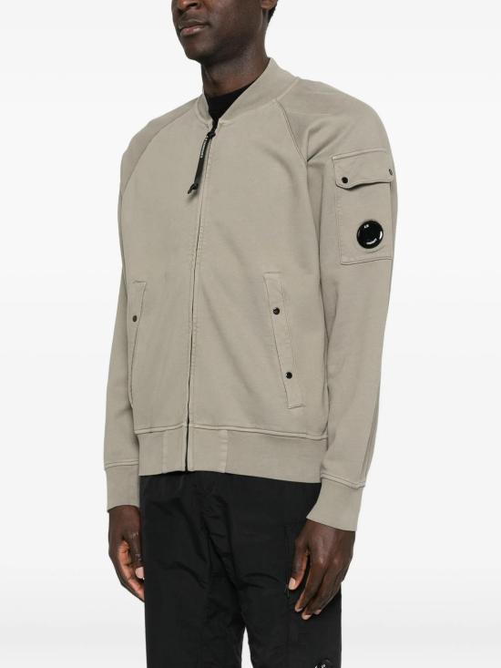 25FW 씨피 컴퍼니 다이애그널 플리스 봄버 풀집 자켓 19CMSS205A006372G 356 FALLEN ROCK - C.P. COMPANY