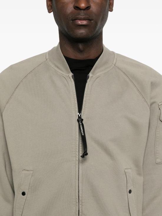 25FW 씨피 컴퍼니 다이애그널 플리스 봄버 풀집 자켓 19CMSS205A006372G 356 FALLEN ROCK - C.P. COMPANY