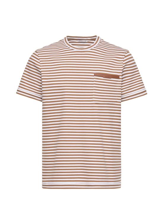 26SS 몽클레어 스트라이프 코튼 티셔츠 L10918C0002489BBE P20 GREY