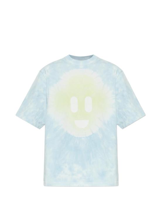 26SS 카사블랑카 반팔 티셔츠 MSS26JTS044 10 TIE DYE SMILEY BLUE