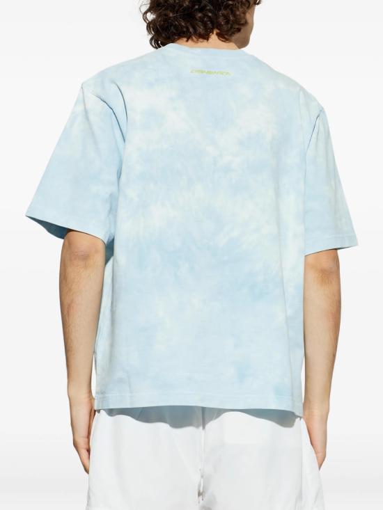 26SS 카사블랑카 반팔 티셔츠 MSS26JTS044 10 TIE DYE SMILEY BLUE - CASABLANCA