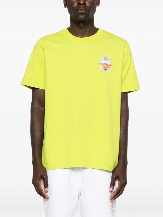 26SS 카사블랑카 반팔 티셔츠 MSS26JTS001 17 FLOWER COURT ICON - CASABLANCA