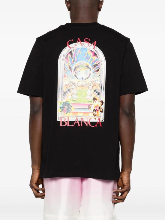 26SS 카사블랑카 반팔 티셔츠 MSS26JTS001 09 TENNIS LANDSCAPE - CASABLANCA