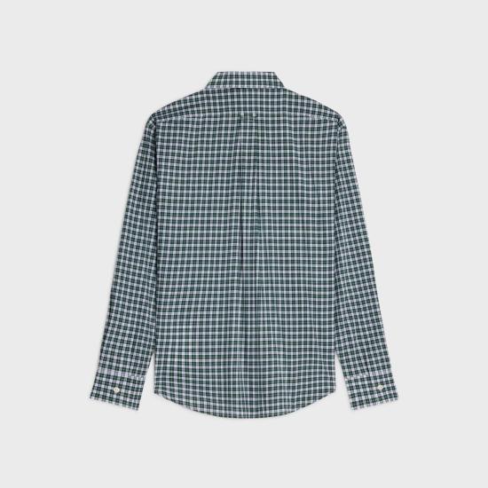 26SS 셀린느 긴팔 셔츠 RC0AZ1393 GDL5 BLANCVERTJAUNE GDL5 BLANC VERT JAUNE - CELINE