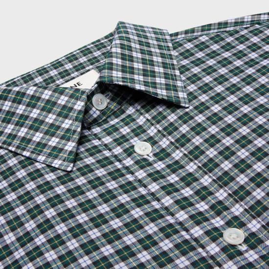 26SS 셀린느 긴팔 셔츠 RC0AZ1393 GDL5 BLANCVERTJAUNE GDL5 BLANC VERT JAUNE - CELINE