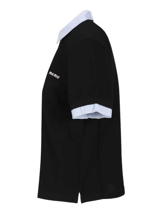 26SS 미우미우 반팔 티셔츠 MJN555SOOO1843 F0002 NERO - MIU MIU