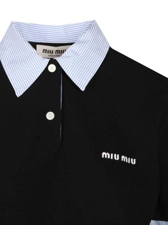 26SS 미우미우 반팔 티셔츠 MJN555SOOO1843 F0002 NERO - MIU MIU
