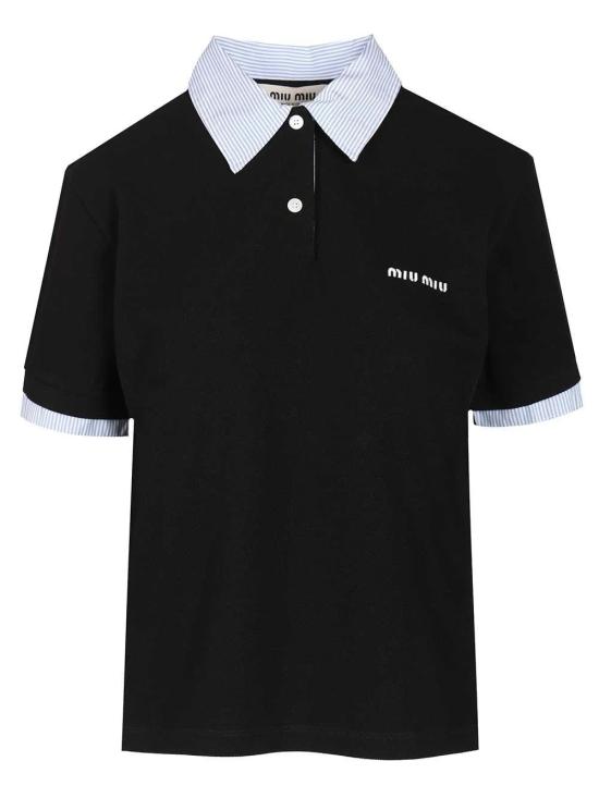 26SS 미우미우 반팔 티셔츠 MJN555SOOO1843 F0002 NERO